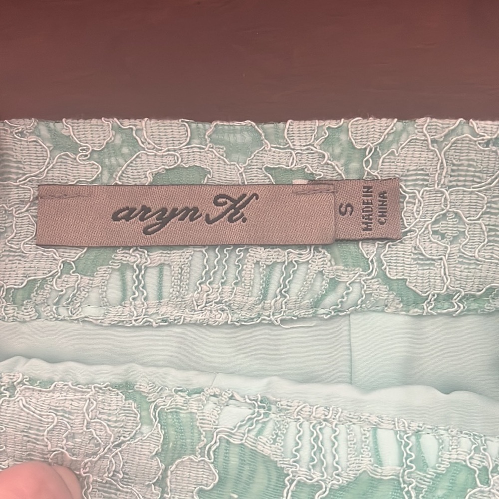 Absolutely Gorgeous Lace overlay Aryn K Pencil Skirt Size Small - Picture 4 of 6